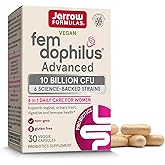 Jarrow Formulas Fem-Dophilus Advanced Vaginal & Digestive Probiotics 10 Billion CFU with 6 Science Backed Strains, for Vaginal, Urinary Tract, Digestive & Immune Support, 30 Capsules, Shelf-Stable