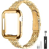 QUNDAXI Slim Watch Band Compatible with Apple Watch 41mm 45mm 42mm 44mm 40mm 38mm Metal Stainless Steel Watchband Suitable for iWatch 10/9/8/7/6/5/4/3/2/1/SE Series Women Luxury Strap