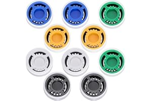 Isslly 10pcs Shower Head Flow Restrictor, Shower Head Flow Reducer, 1.5 1.8 2.0 2.5 3.0 GPM Shower Head Water Saver, Shower Head Limiter for Bathroom, Kitchen, 0.56 × 0.54 × 0.21 inch