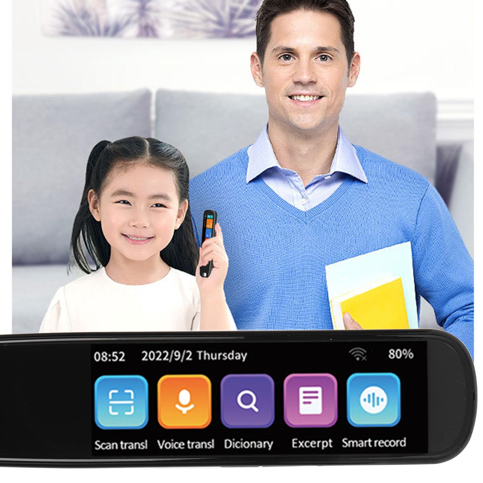 Language Translation Pen with OCR Scanning for Text Extract and Translation Offline & Online, Ideal for Learning and Travel, Supports 131 Languages, Portable Translation Device