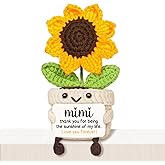 AceThrills Mimi Gifts - Handmade Crochet Funny Cute Sunflower, Gifts for Mimi from Grandchildren, Present for Grandma on Birthday Christmas Mother's Day