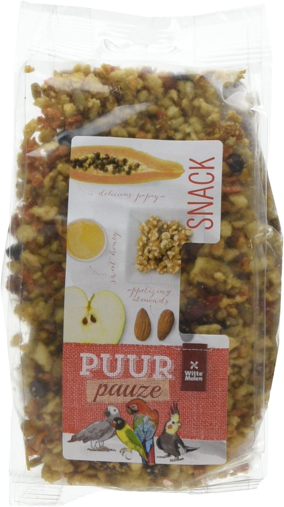 Puur Fruit & Nut Crumble 200g Parrot and Bird Treat - honey/walnuts/almonds/apple/papaya