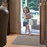 DEXI Dirt Trapper Door Mat Indoor 50x80 cm Non-Slip Machine Washable Brown-Blue view 8