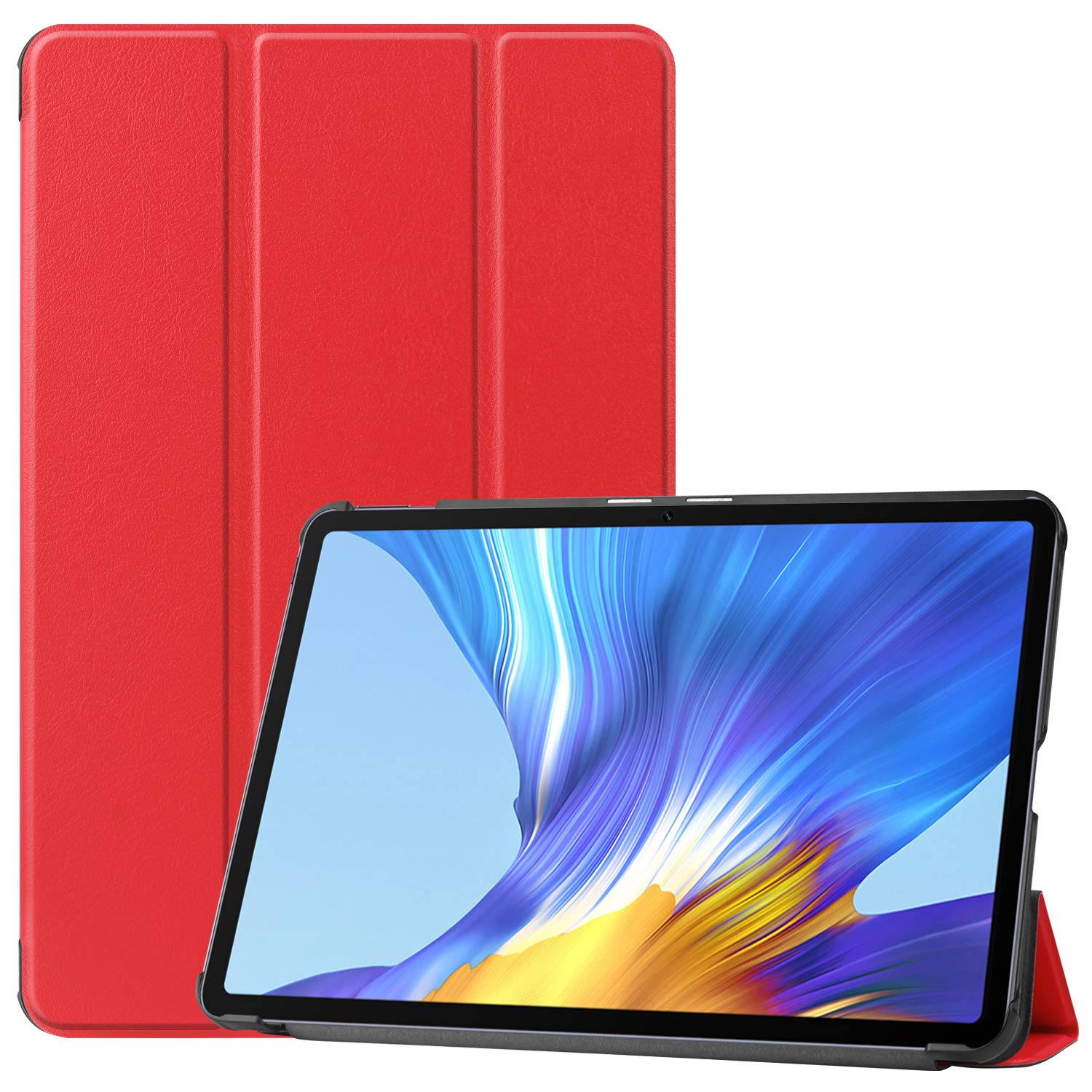 Lobwerk Cover for Huawei Honor V6 10.4 Inch Tablet Case Slim with Stand Function and Auto Sleep/Wake Function Red