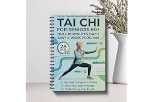 Tai Chi Daily Practice Planner for Seniors & Beginners – Spiral-Bound Fitness Log with Progressive Exercise Tracking, Gentle 
