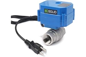 U.S. Solid 3/4" Motorized Ball Valve with US Plug 110VAC Stainless Steel Electrical Ball Valve,Auto Return, Normally Closed