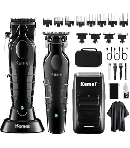Kemei KM-1595 プロ用コードレストリマー １台 KEMEI KM-1595 プロフェッショナルトリマー 8000RPM 外部ローター