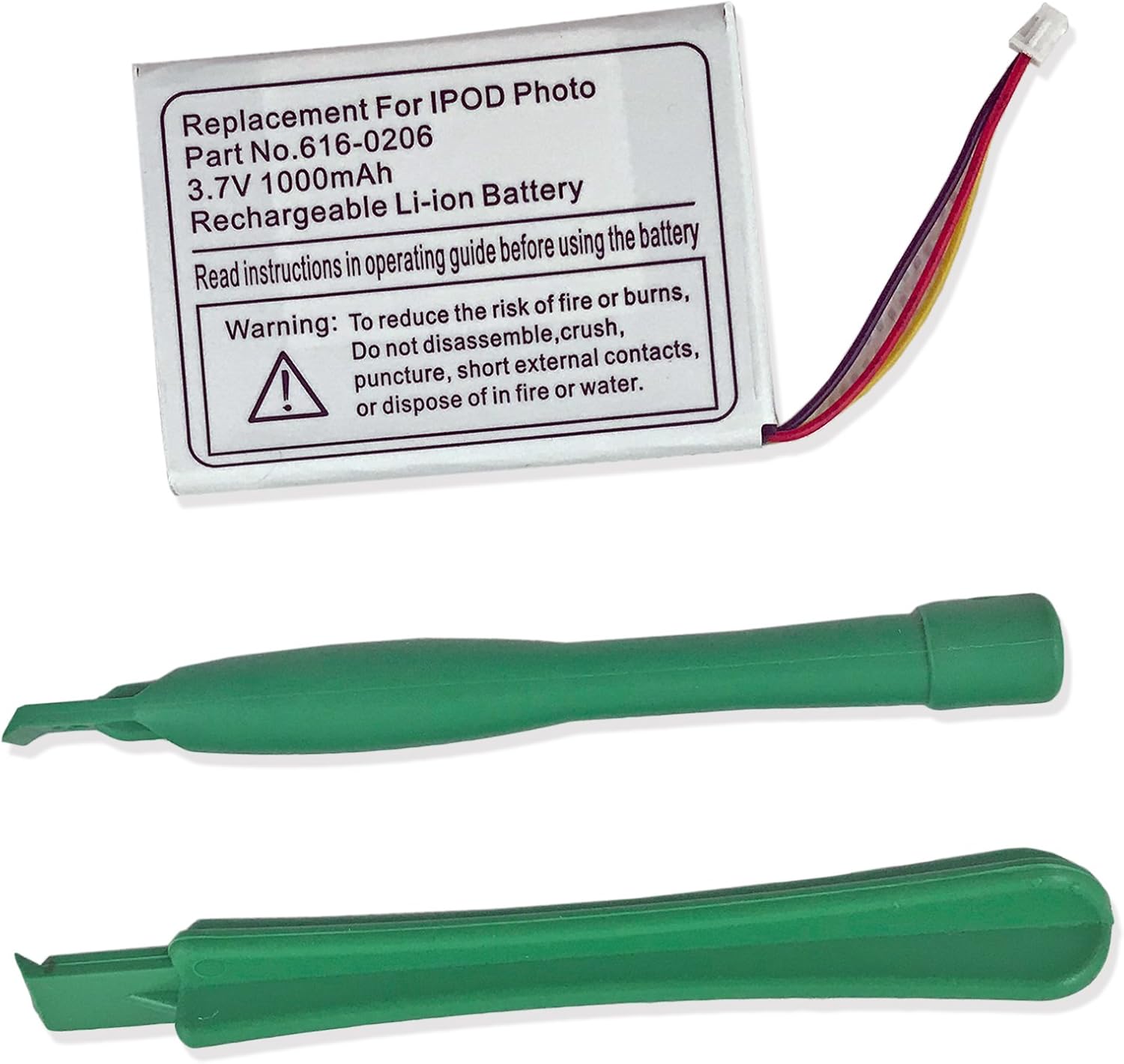 CBK 616-0206 Replacement Li-ion Battery for Apple iPod Classic 4th Photo 30GB 40GB 60GB M9585 M9586 M9829 M9830/Color with Tools