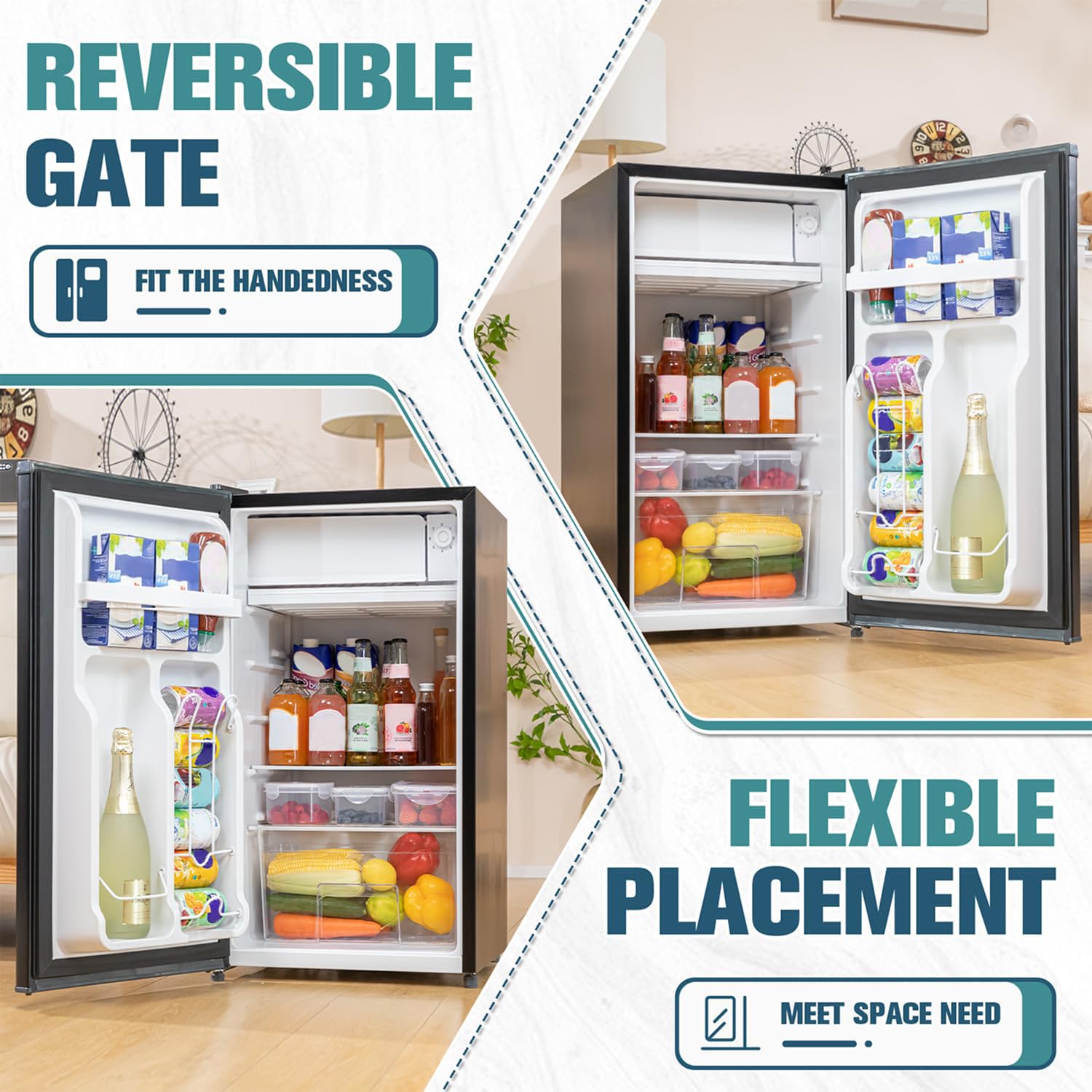 Manastin Mini Fridge with Freezer, 3.2Cu.Ft, Single Door Small Refrigerator, Energy-Efficient, Low Noise, Mini fridge for Bedroom Dorm and Office,Piano Black