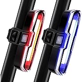 2 Pieces Bicycle Tail Light Bike Light 110 Lumens Bike Rear Light USB Rechargeable LED Waterproof Cycling Safety Light with 5
