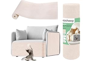 Goosheep Furniture Pet Protectors Sofa Protector for Cats Couch Corner Protectors for Cat Scratch Furniture Protector Corner Beige 15.8"×78.7"