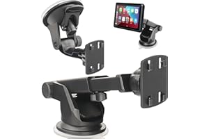 GONIFETO Carplay Mount(2Pcs),(4.3"-10")Backup Camera Monitor Mount,Android Auto Screen Dashboard Mounting Bracket for Carpuride,Car Play Screen Windshield Suction Cup Mount,Rear View Camera Display Holder