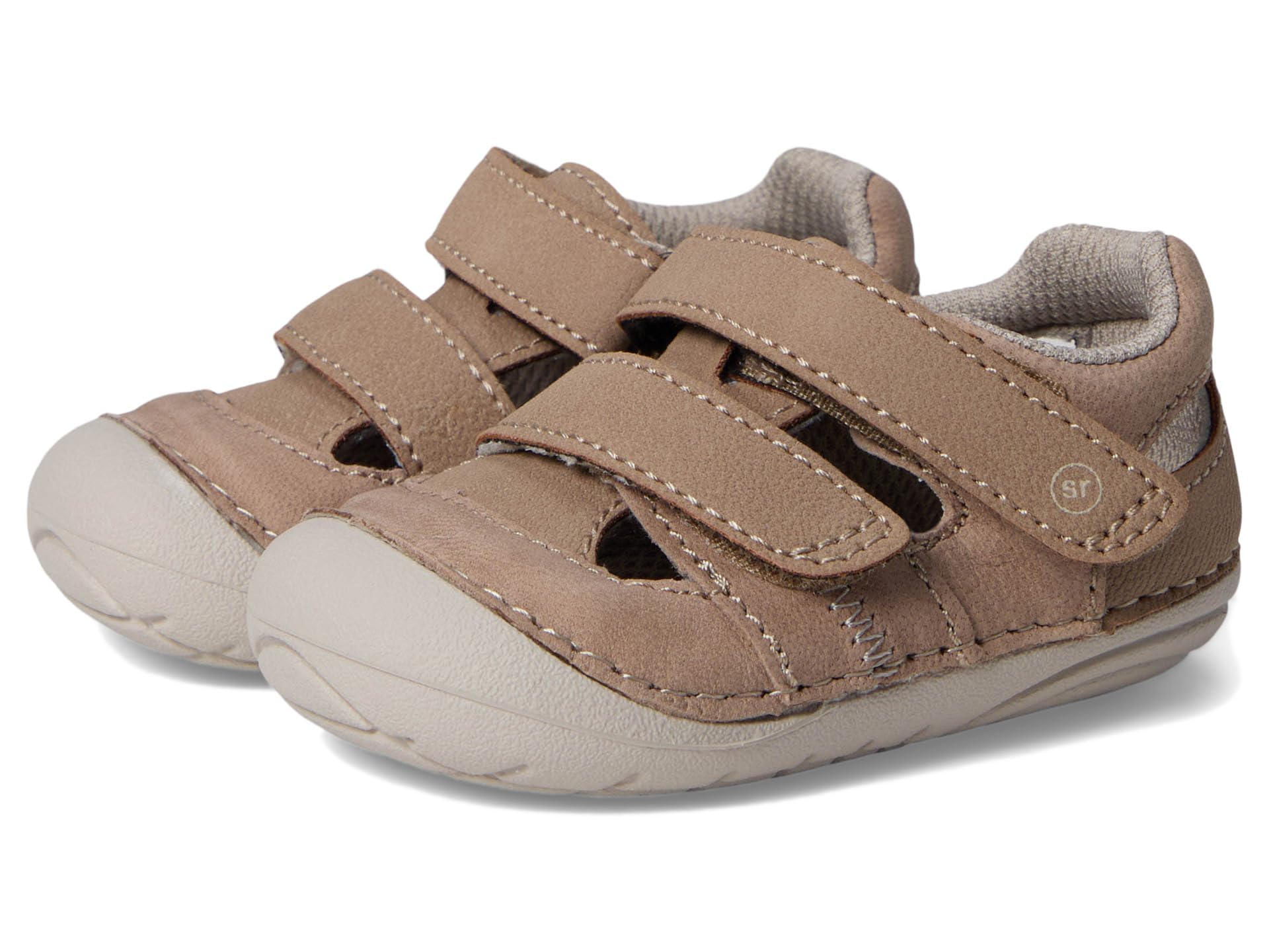 Stride Rite Baby SM Gaia Sandal, Taupe, 4 Wide US Unisex Infant