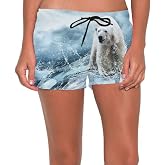 visesunny Stylish Women's Summer Floral Beach Boardshorts with Pockets Swim Trunks Quick Dry Swimming Shorts for Women