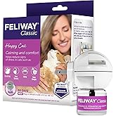 FELIWAY Classic Cat Pheromone Calming Diffuser Kit | Helps Reduce Stress‑Related Behaviors Like Urine Spraying, Scratching, and Hiding, 30 Day Supply