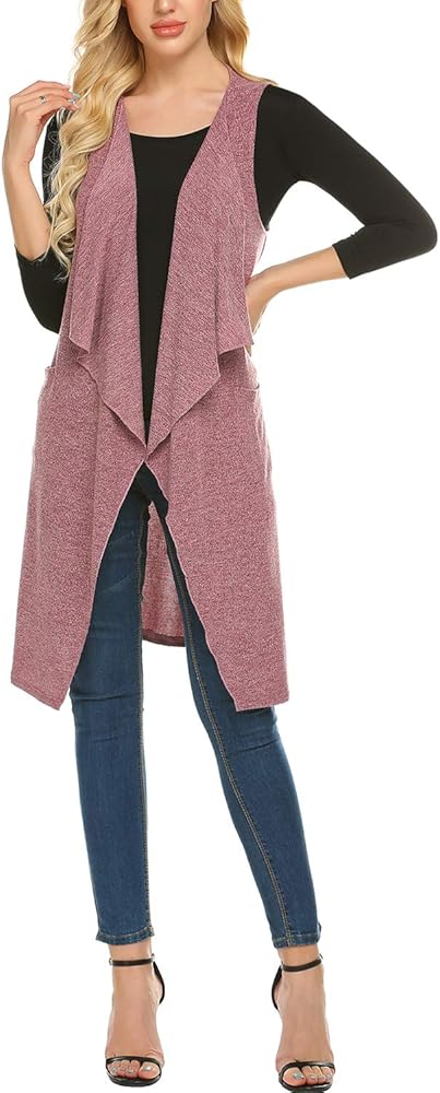 maxi sleeveless cardigan