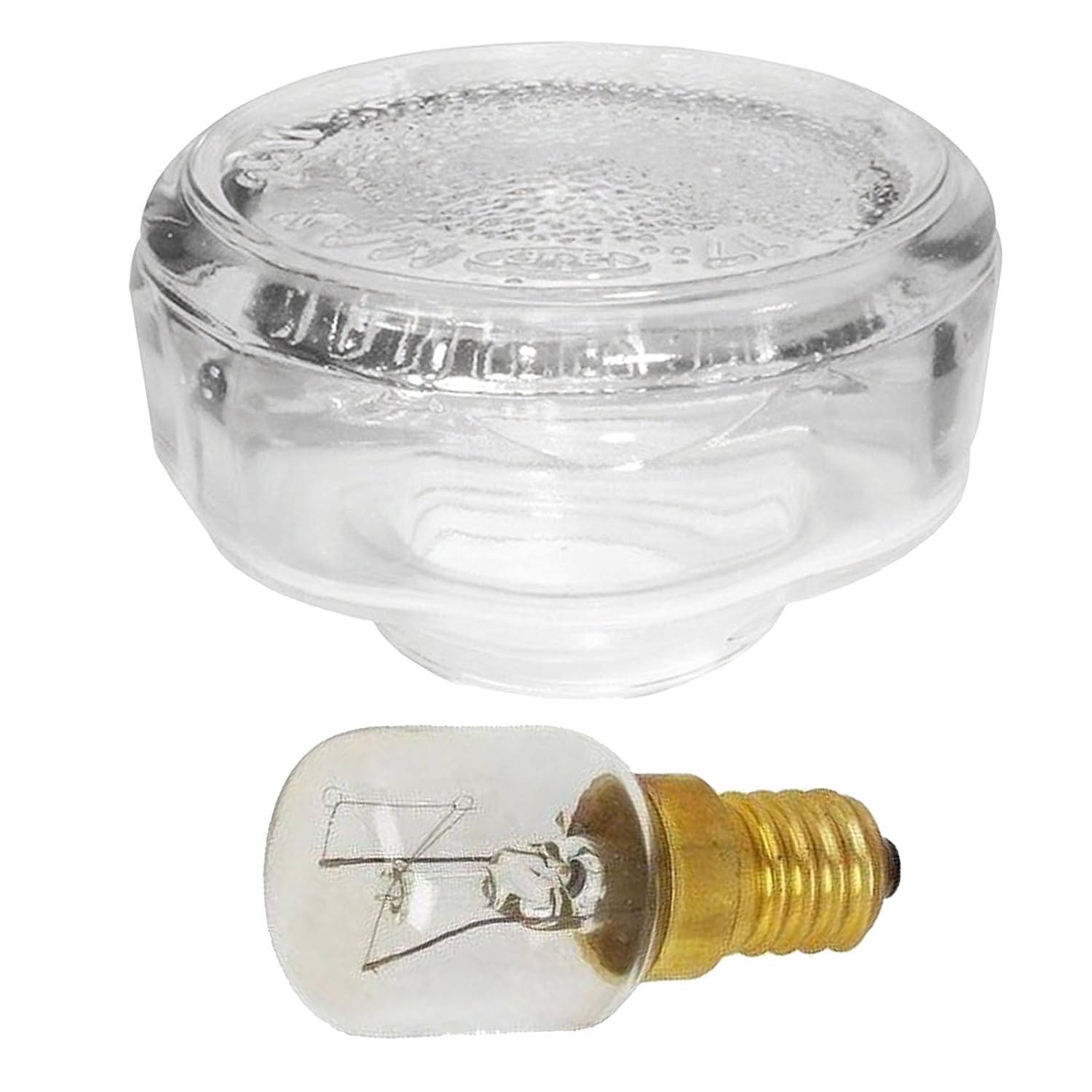 SPARES2GO Screw in Lamp Bulb Lens Cover Pygmy Light Bulb For Hotpoint