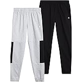 RBX Boys Sweatpants - 2 Pack Soft Fleece Lightweight Athletic Performance Track Pants Jogger Sweatpants with Pockets