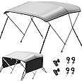 KAKIT 3 4 Bow Bimini Tops for Boats with Mesh Sides Heavy Duty Cover Adjustable 4 Straps Zippered Storage Boot