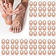 Shynek 72 Pcs Callus Pads Soft Felt Callus Cushion Pads for Bottom of Foot Self Adhesive Foot Callus Cushions, Corn Pads for Feet for Men and Women Pain Relief Foot Care, Beige, Oval Shape