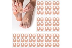 Shynek 72 Pcs Callus Pads Soft Felt Callus Cushion Pads for Bottom of Foot Self Adhesive Foot Callus Cushions, Corn Pads for Feet for Men and Women Pain Relief Foot Care, Beige, Oval Shape