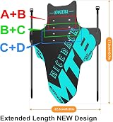 NICEDACK Mudguards 2 Piece Front Rear MTB Cyan 20-29 Inch Compatible view 4