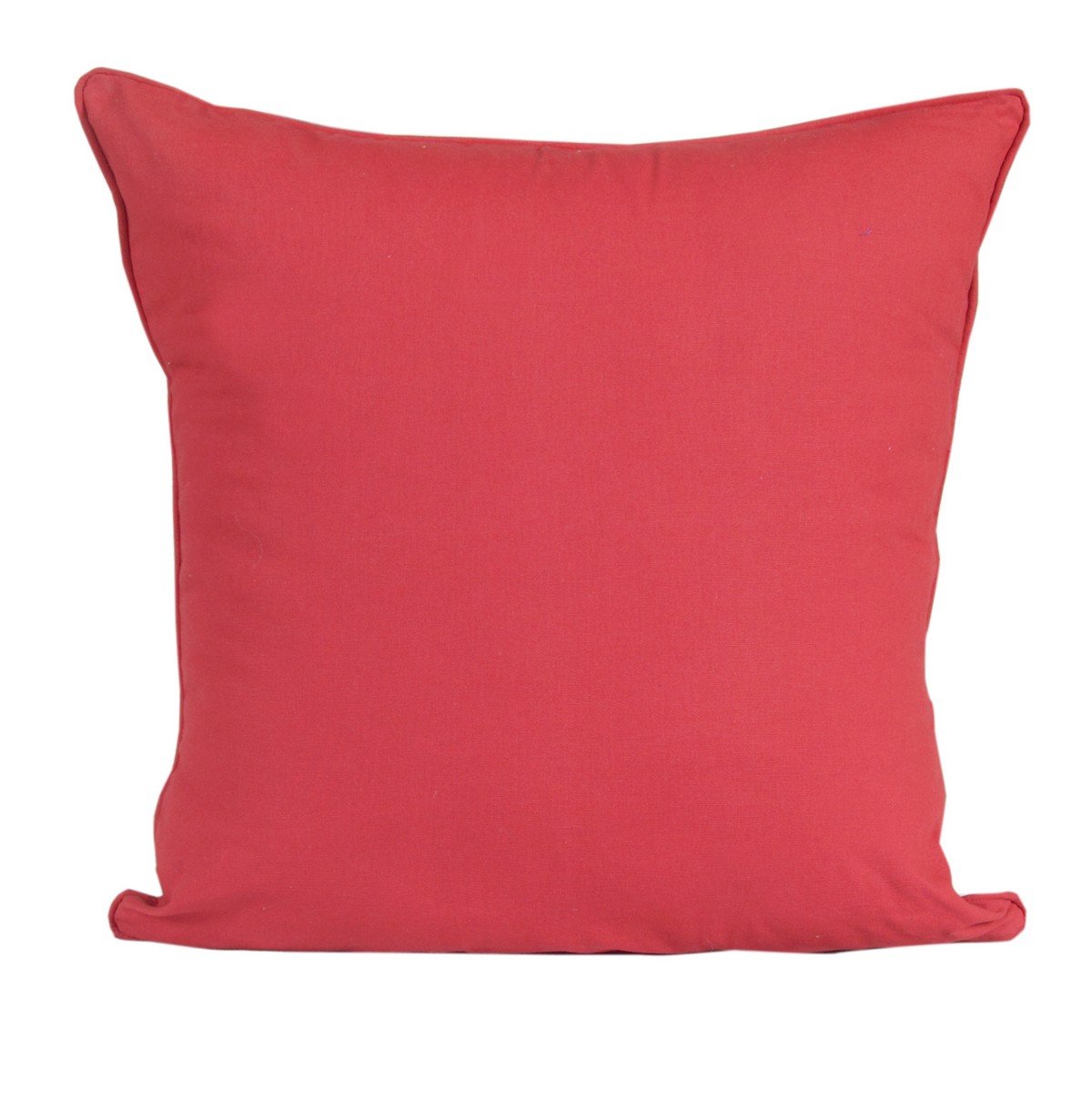 Homescapes 100 Cotton Plain Red Large Cushion Cover 60 x 60 cm