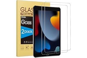 SPARIN 2 Pack Screen Protector for iPad 9th Generation 10.2 inch, Tempered Glass Compatible with iPad 9 (2021 Released)