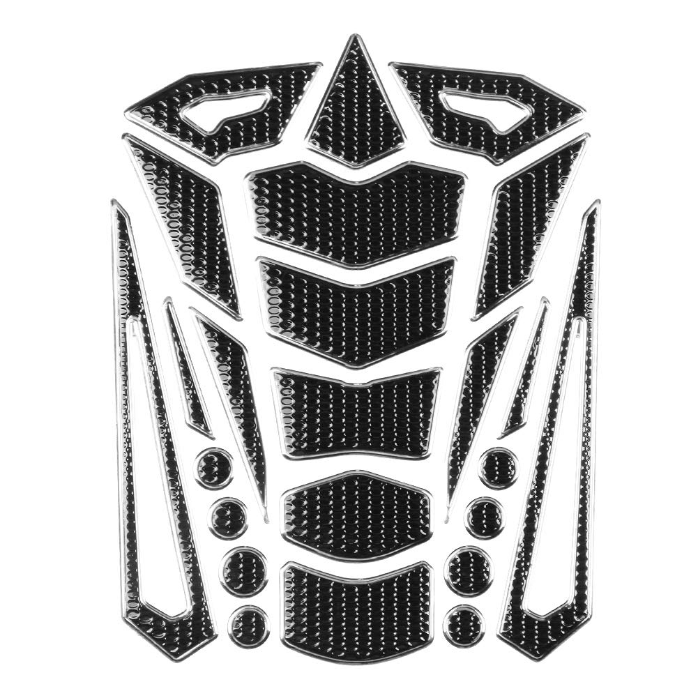KIMISS 1pcs Universal Motorcycle Tank Pad Protector Gas Tank Sticker Motorbike Fuel Tanks Traction Pads Motorcycle Tanks Sticker Protector Decal Rubber Colorful (Silver Edge)
