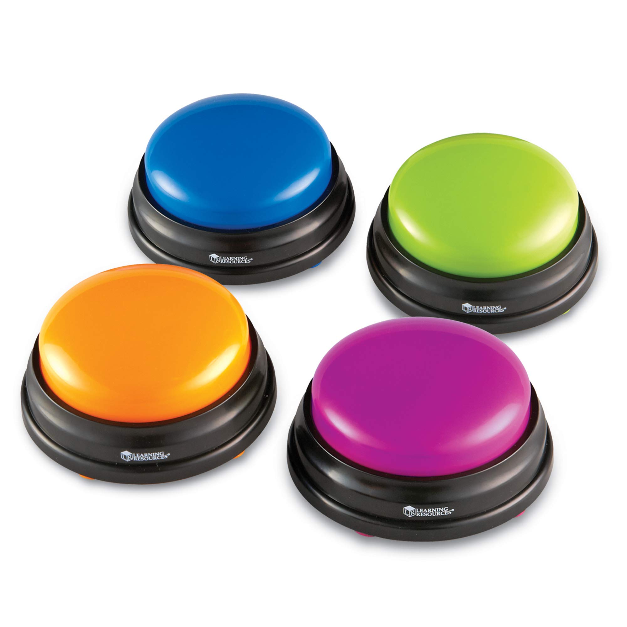 Learning Resources Answer Buzzers, Set of 4 Assorted Colored Buzzers