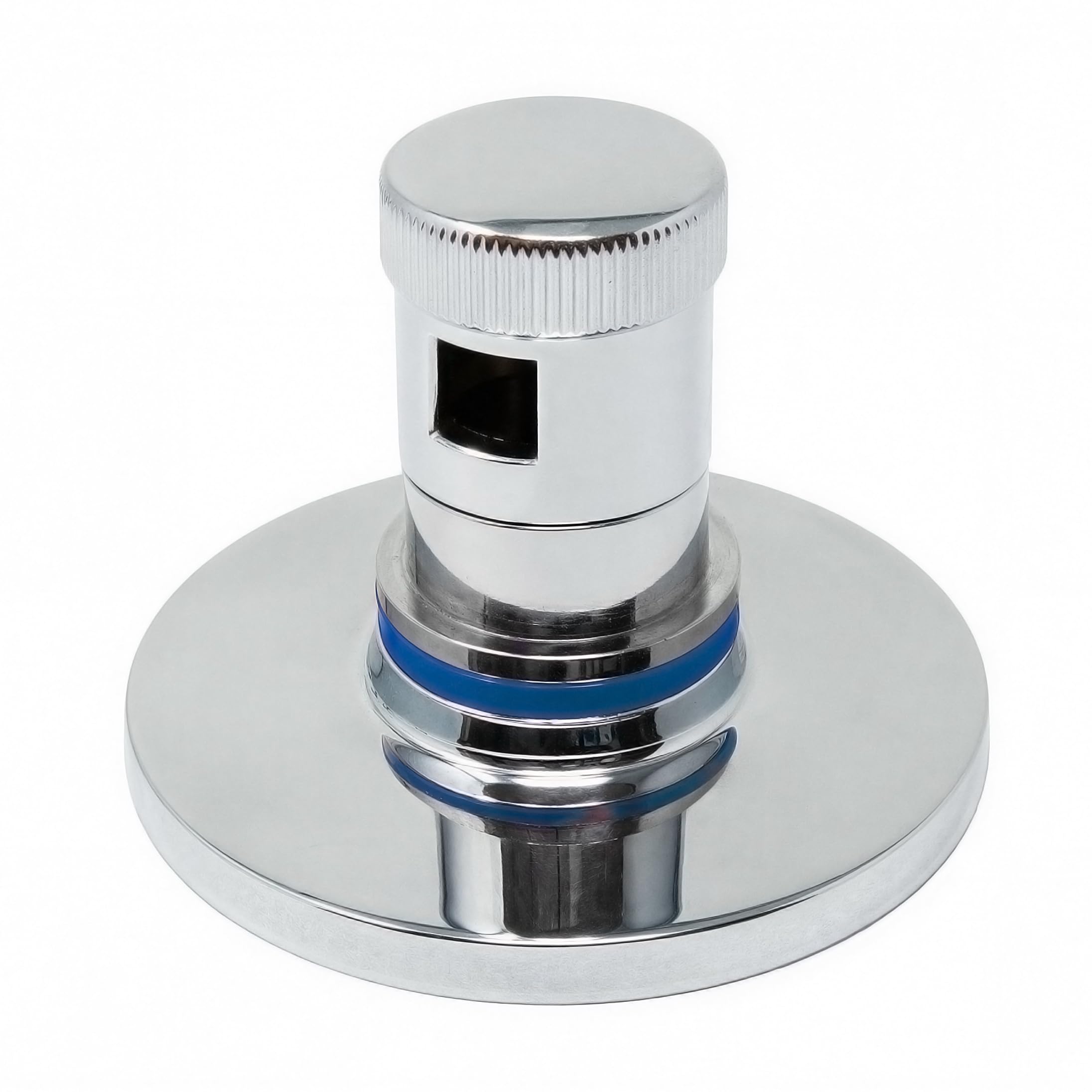 DOJA Barcelona Lever Tap with Handle Cover Escutcheon – Stop Valve Flange - Ø69x59mm - Polished Chrome Handle Mixer Lever Universal Tap Handle Replacement Parts for Wall or Concealed Mixer