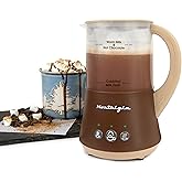 Nostalgia 32 Oz Frother and Hot Chocolate Maker, Warm or Cold Milk Foam, Includes Cocoa Bomb Mold, for Coffees, Lattes, Cappuccinos, Brown