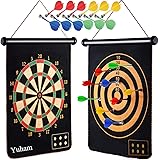 Yuham Magnetic Dart Board Indoor Outdoor Games for Kids and Adults, Toys Gifts for 5 6 7 8 9 10 11 12 13 Year Old Boy, 12pcs 