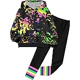 Qaoerde Girls Clothes Long Sleeve Tie Dye Hoodie Sweatshirt Tops and Leggings Sweatpants 2 Piece Fall Winter Outfits 6-12Y