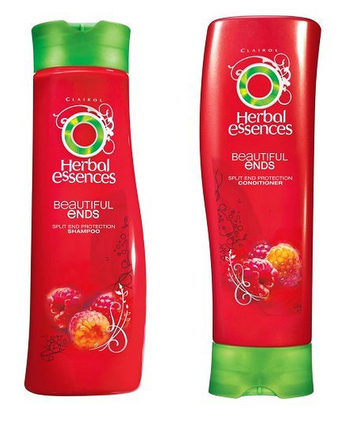 Herbal Essences Beautiful Ends Set Shampoo & Conditioner for Long Hair with Juicy Pomegranate Scent. Bundle