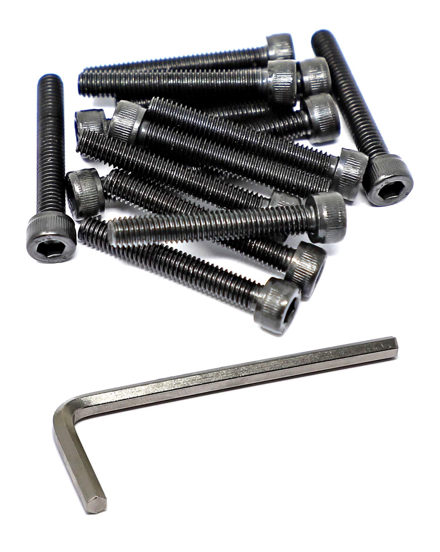 iExcell 25 Pcs 12 .9 Grade M6 x 40 mm Alloy Steel Hex Socket Head Cap Screws Bolts Hex Key Kit