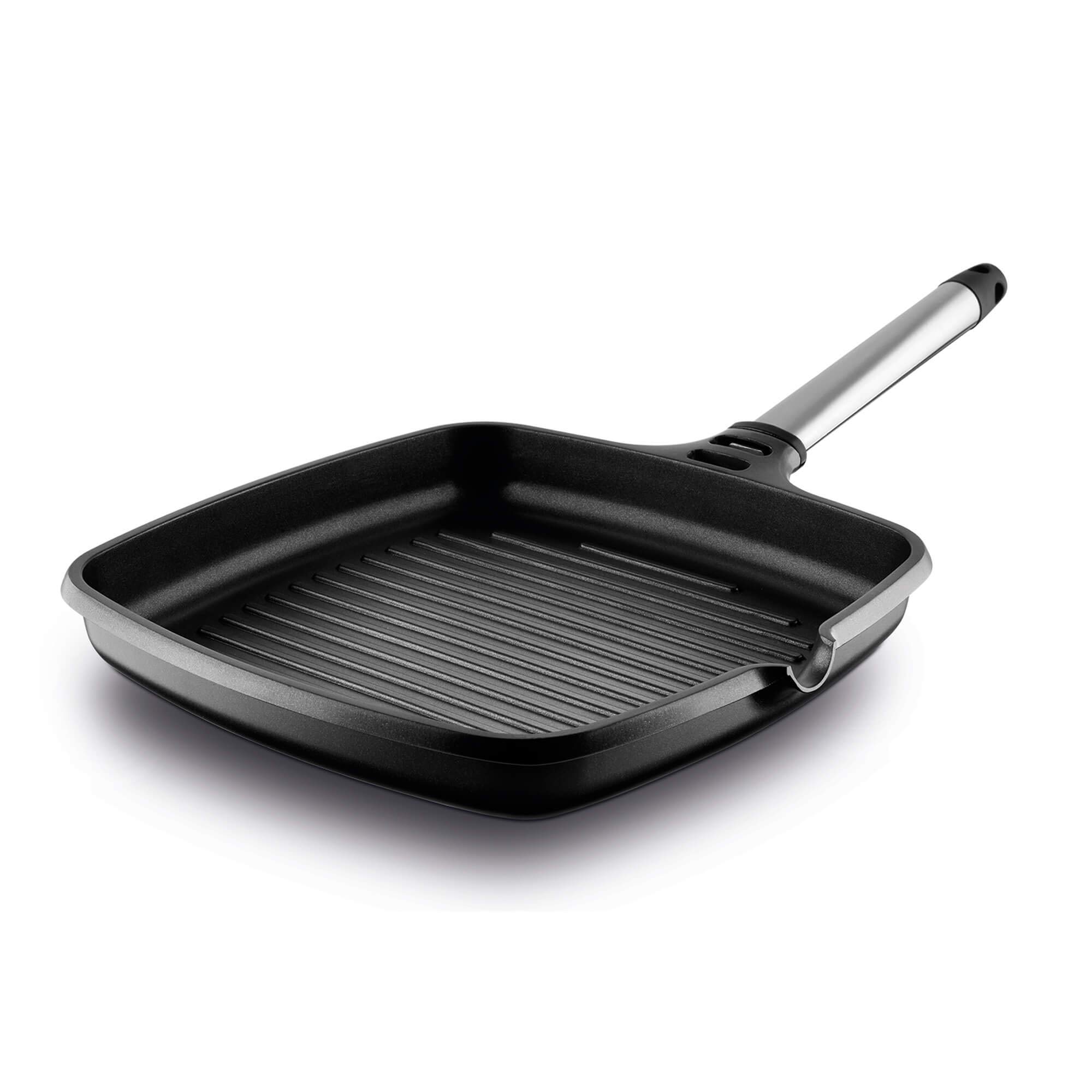 Castey – Grill with Stainless Steel Handle, 6ig22 inducction Line, 22 x 22 cm.