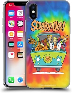 Head Case Designs Officially Licensed Scooby-Doo Tie Dye Mystery Inc. Soft Gel Case Compatible with Apple iPhone X/iPhone Xs