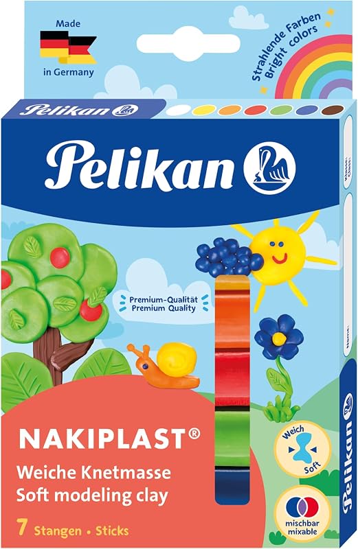 Knete Nakiplast, Wachsmasse mit Bienenwachs, 125 g, 7 Farben — Foto 1 von 7