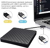ZZOSRDR USB 3.0 External CD DVD Drive RW Writer Burner Player for Laptop Mac view 3