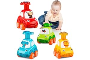 Wdebay 4 PCS Inertia Animal Car for 1 Year Old Boy and Girl|Toddler Toys Age 1-2|1 Year Old Boy Gifts for 1st Birthday|Baby Toys 12-18 Months