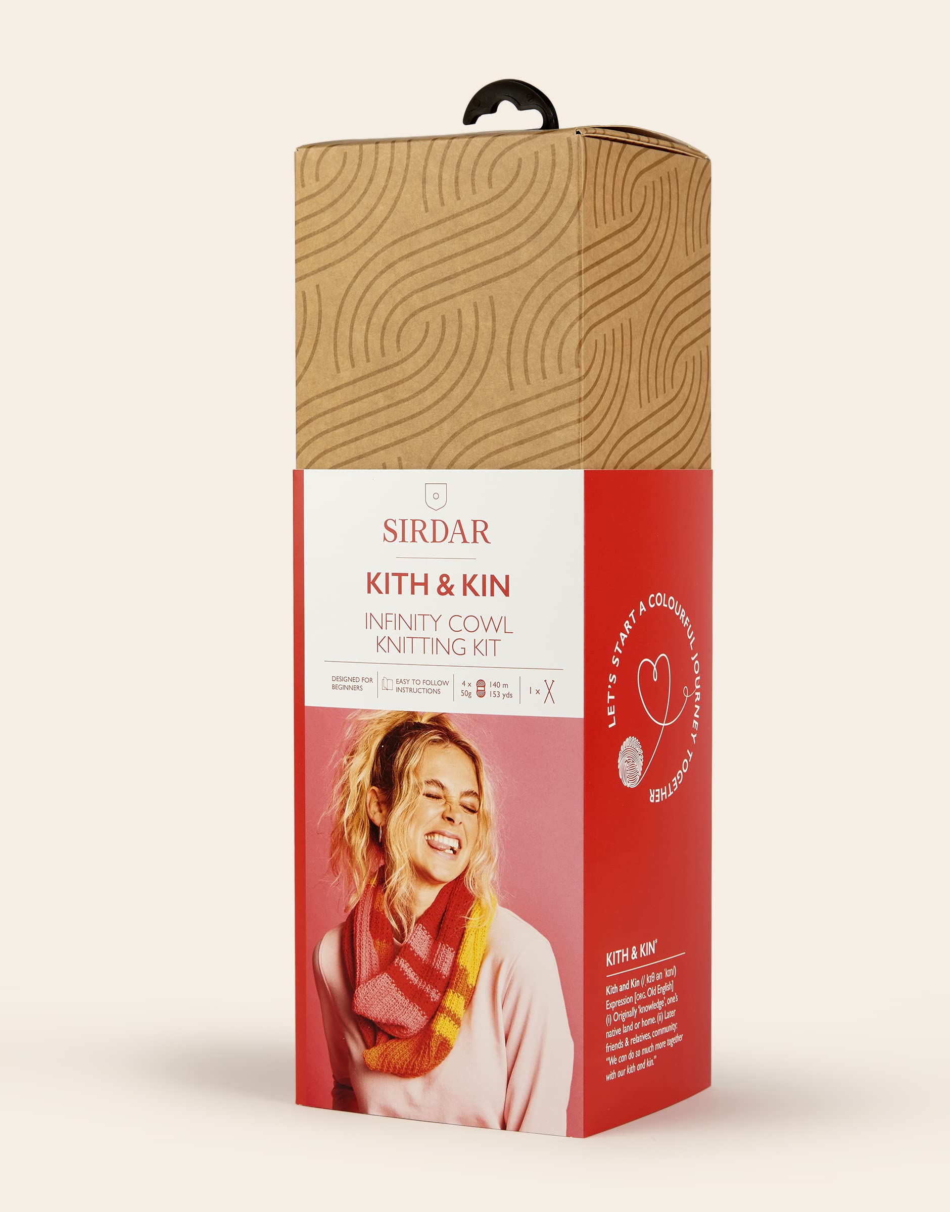 Sirdar Kith & Kin, Infinity Cowl (red) Knitting Kit