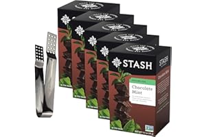 westlake art Tea Wuyl Oolong Mint Tea, 18 Tea Bags, Bundled With Silver Ss Tea Bag Squeezer-Pure-Natural Ingredients, Exotic Flavor Blend, Perfect For Relaxation (Pack Of 5)