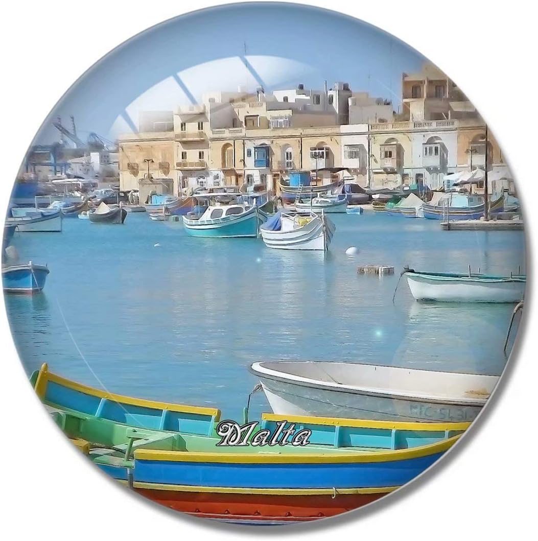 Malta Malta Fishing Village Port Boats 3D Fridge Crafts Souvenir