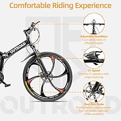 PanAme 26 Inch Adult Folding Bikes/Mountain
