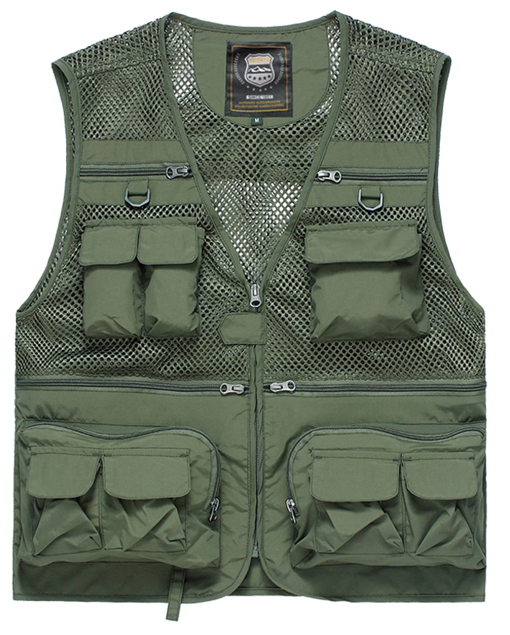 メンズ釣りベストphotography Workマルチポケットoutdoors Journalistメッシュベストジャケット Large グリーン B07b2dcdr8 フィッシングベスト 適切な価格 Www Supergomes Com Br