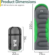 Trail Outdoor Leisure Trail Envelope Sleeping Bag Snug Hood 3 Season 190x75cm view 7