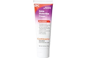 SMITH & NEPHEW Smith+Nephew SECURA Extra Protective Cream (EPC) Tube, Diaper Rash Cream for Adults, Incontinence Skin Protectant, 3.25 Ounces White