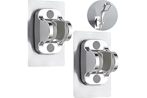 LIOUCBD 2Pcs Shower Head Holder, Adjustable Handheld Shower Wand Holder, Waterproof NO Drilling Wall Mount for Home Bathroom 