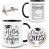 Lingdeer 2025 Graduation Gifts for Her or Him, 11Oz Mug with Class of 2025 Coaster, Funny College Maters Degree PhD Graduation Gifts or Decorations for Women Men Daughter Nurse Boyfriend Girlfriend